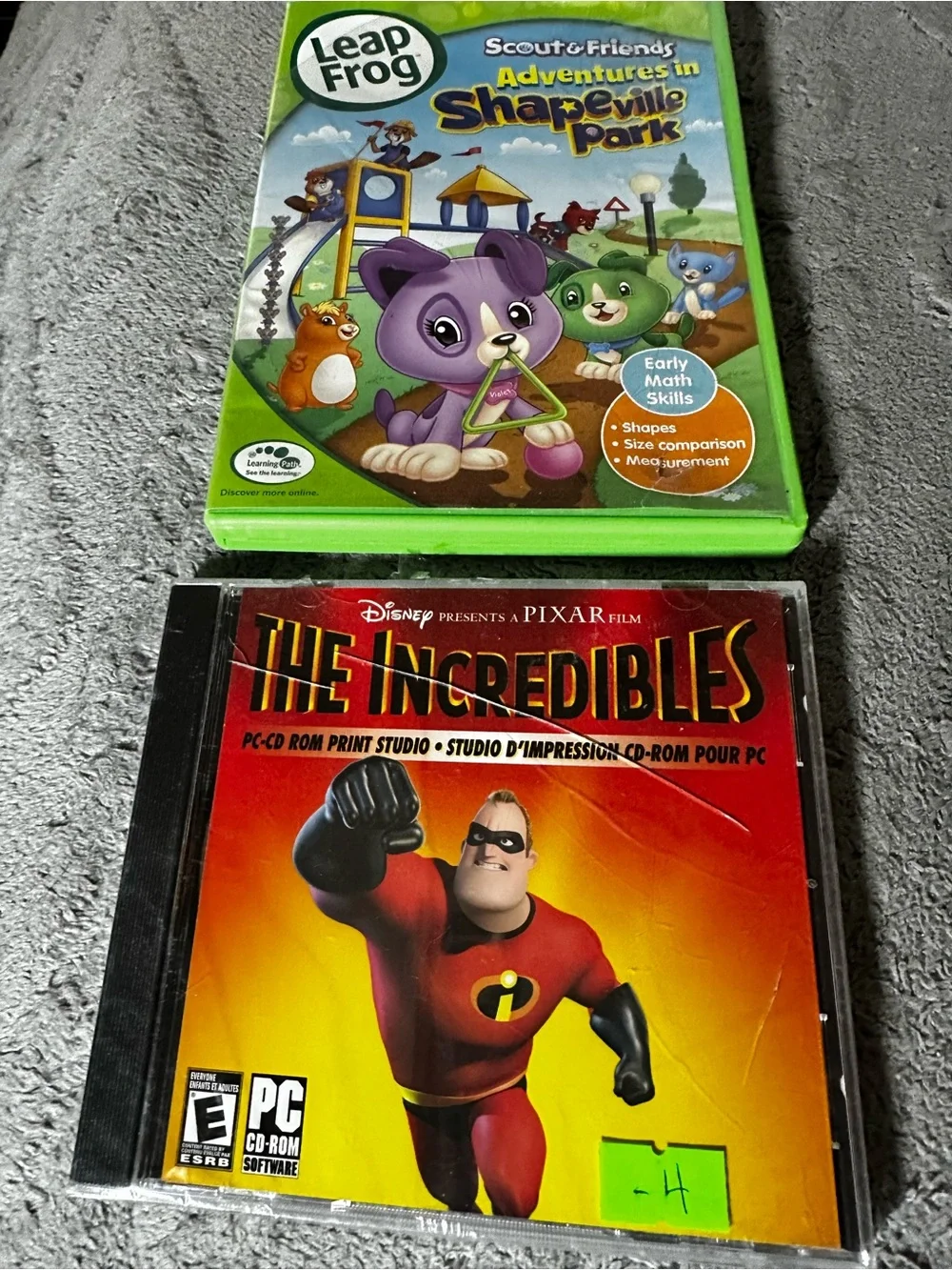Adventures in Shapeville (used)& THE INCREDIBLE (NWT)